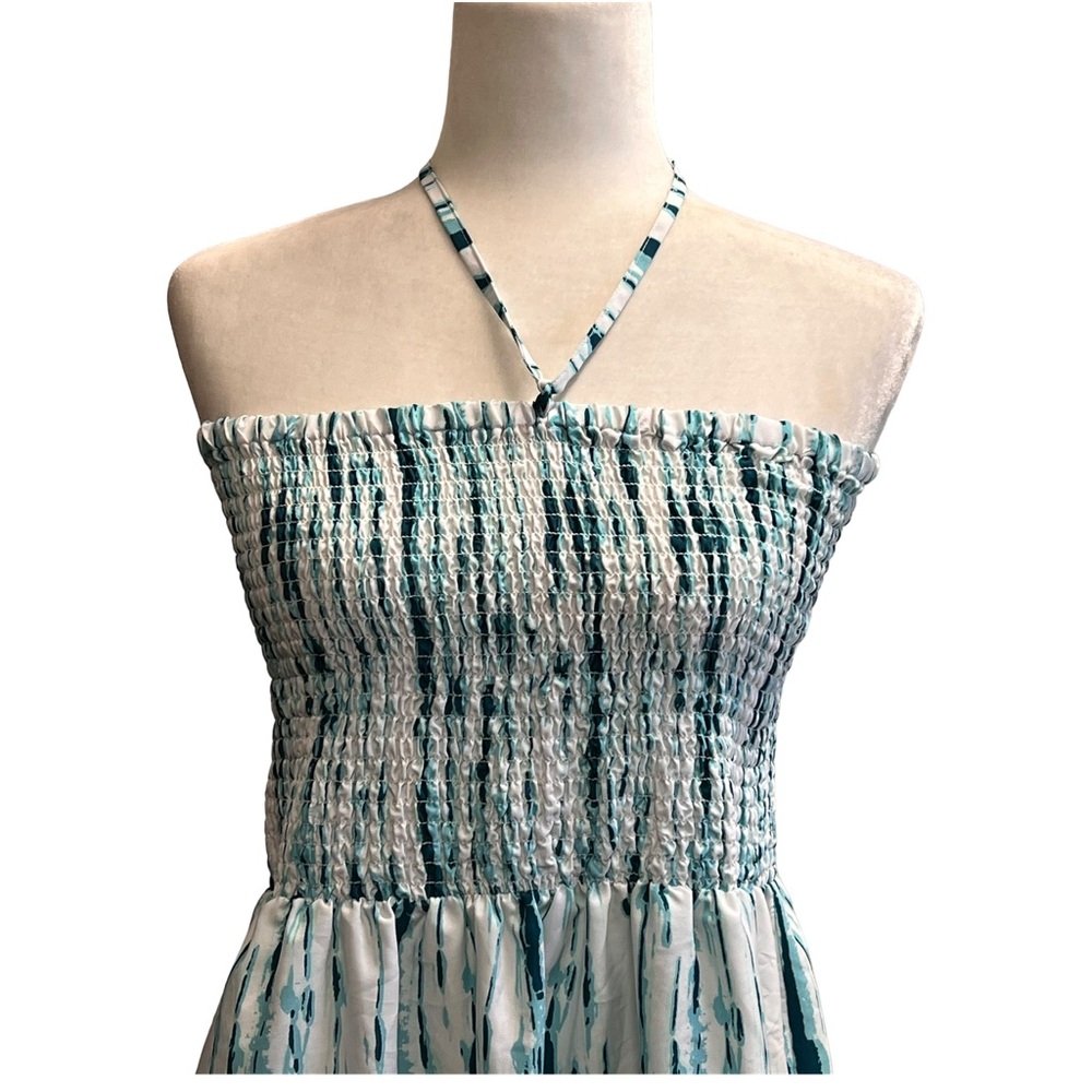 Ellen Weaver Green Tie Dye Tube Dress View 3